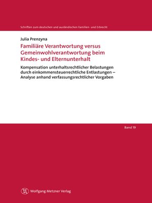 cover image of Familiäre Verantwortung versus Gemeinwohlverantwortung beim Kindes- und Elternunterhalt